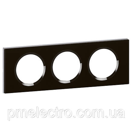 Рамка Legrand Céliane 3 пости Смольта Графіт (069303), фото 3