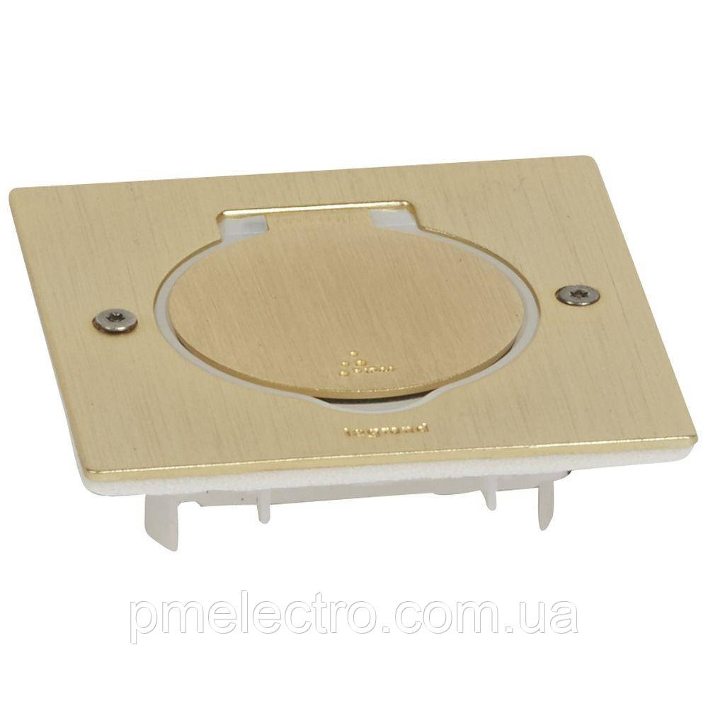 Вбудовуваний лючок для розеток квадратний на 1Пост. Mosaic IP 44, Бронза, Legrand 089710