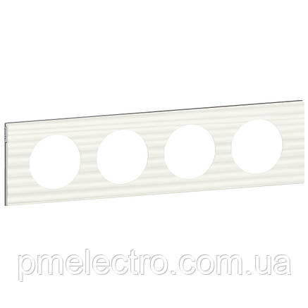 Рамка Legrand Céliane 4 пости Білий Рельєф (069014), фото 3