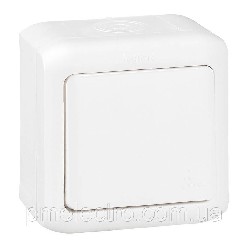Вимикач дзвінківовий 1-кл.6A, IP44, Білий, Legrand Forix 782364