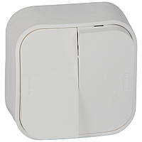 Вимикач 2-кл. 10A, Білий, Legrand Forix 782402