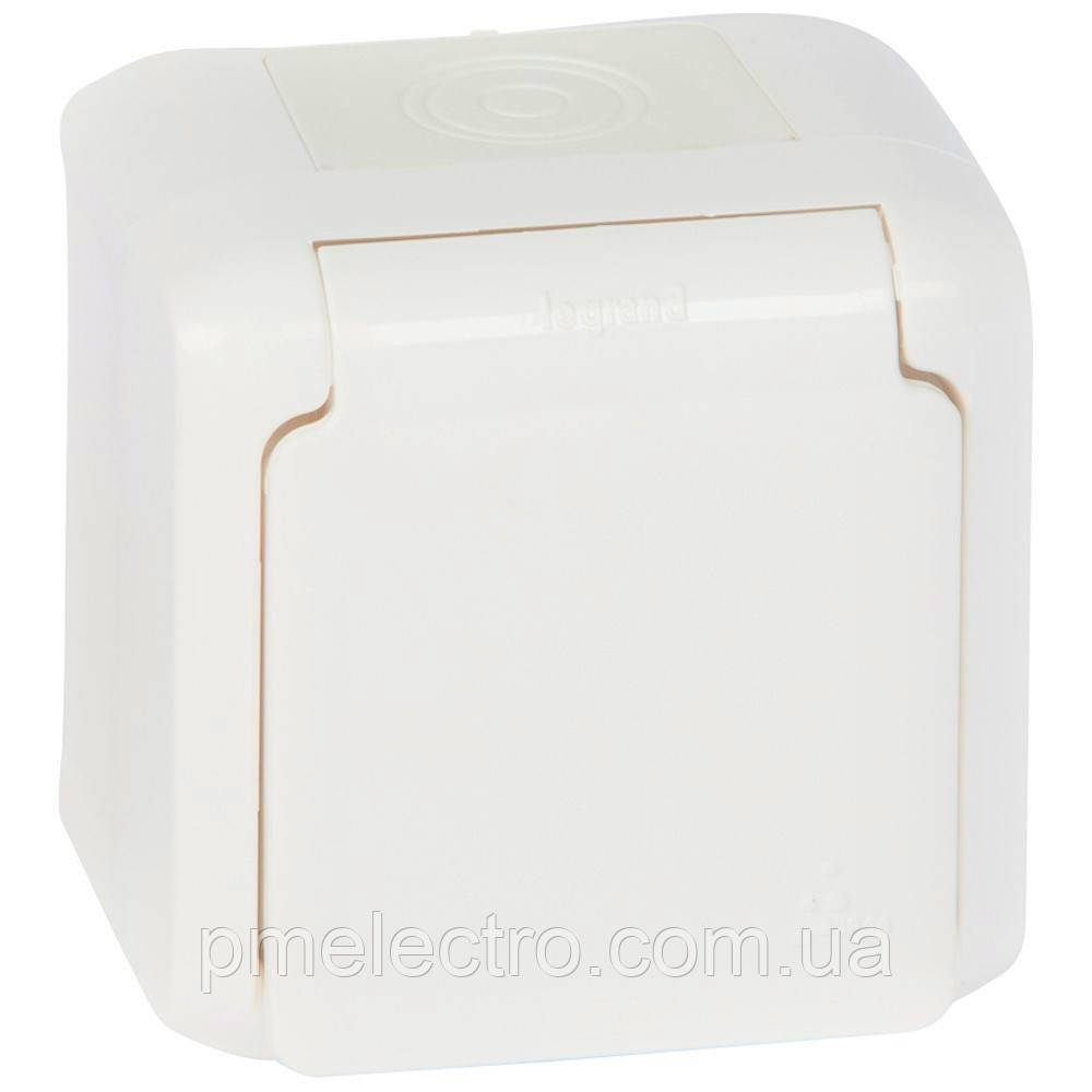 Розетка з шторками та захисною кришкою 2К+З, 16A, IP44, 250B, Білий, Legrand Forix 782373