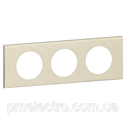 Рамка Legrand Céliane 3 пости Шкіра Макіато (069433), фото 3