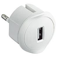 Адаптер Legrand для розетки c USB-зарядкой Белый (050680)
