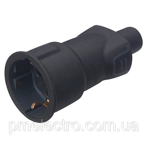 Розетка гвинтовий затискач 2К+3, 16 А 250 В, Чорний Legrand 050197, фото 1