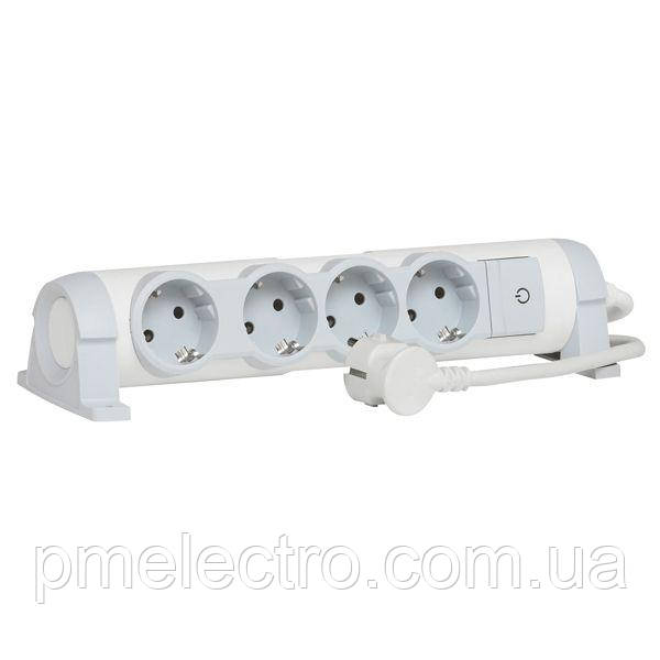 Подовжувач розподілу живлення, 4х2к+З, 16А, 230В, Білий, Legrand 694626