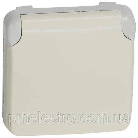 Розетка з захисною кришкою 2К+З, 16A, 250B, IP55, Білий, Legrand Plexo 069639, фото 1