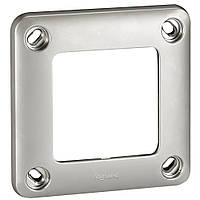 Рамка на 1 пост 110х110 Алюміній, Legrand Soliroc 077851