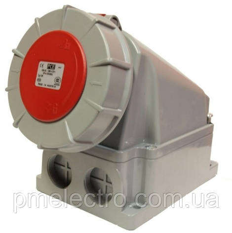 Розетка настінної установки 63А 400 V 3P+3+N TWIST IP 67, Сірий, PCE 135-6, фото 1