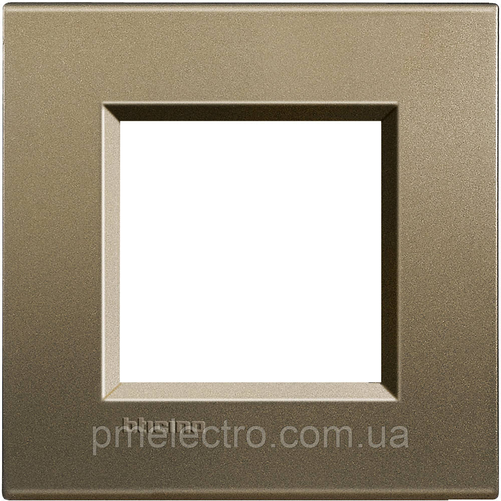 Прямокутна Рамка 1 - пост, Коричневий шовк, Legrand Bticino LivingLight, LNA4802SQ