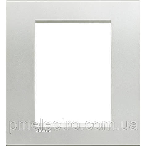 Рамка прямокутна 3+3-модуль, Срібло, Legrand Bticino LivingLight, LNA4826AG, фото 1