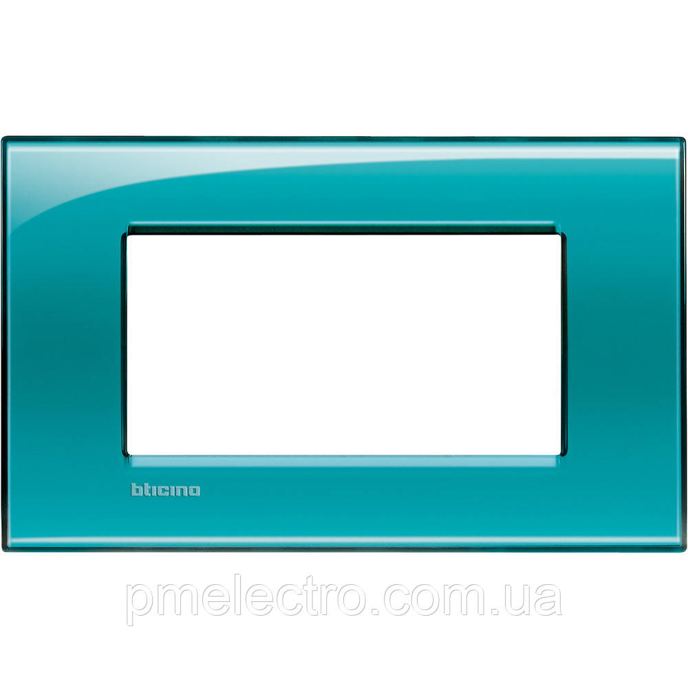 Рамка прямокутна 4-модуль, Зелений, Legrand Bticino LivingLight, LNA4804VD