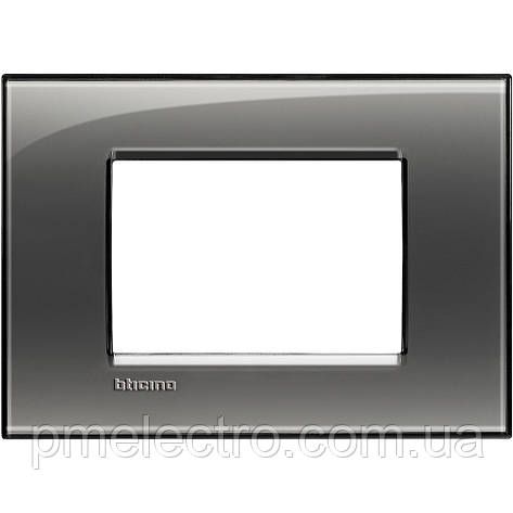 Рамка прямокутна 3-модуль, Лондонський туман, Legrand Bticino LivingLight, LNA4803KF, фото 1