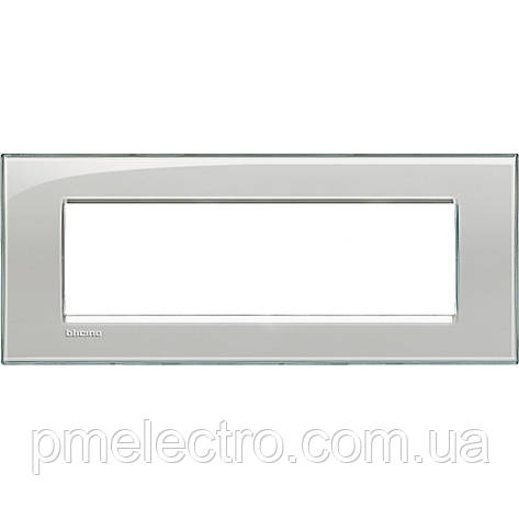 Рамка прямокутна 7-модуль, Сіре небо, Legrand Bticino LivingLight, LNA4807KG, фото 1