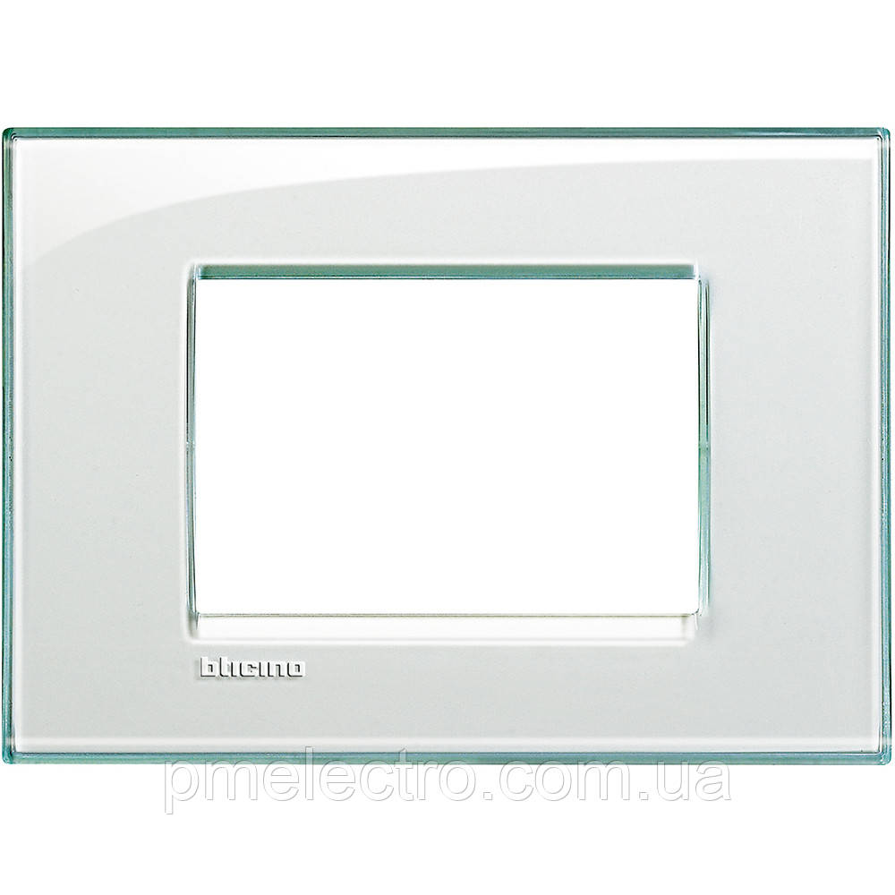Рамка прямокутна 3-модуль, Морська вода, Legrand Bticino LivingLight, LNA4803KA