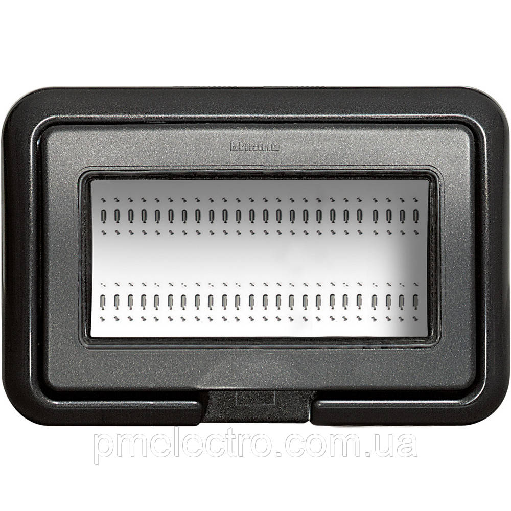 Вологозахисна кришка IP55, 4-модуля, Антрацит, Legrand Bticino LivingLight, IDROBOX 24604L