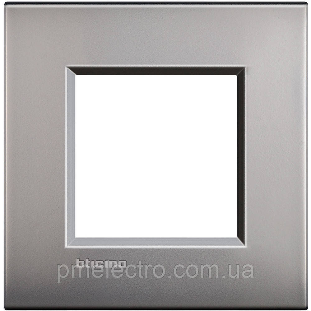 Рамка ультратонка 1-пост, Матовий нікель, Legrand Bticino LivingLight AIR, LNE4802NK