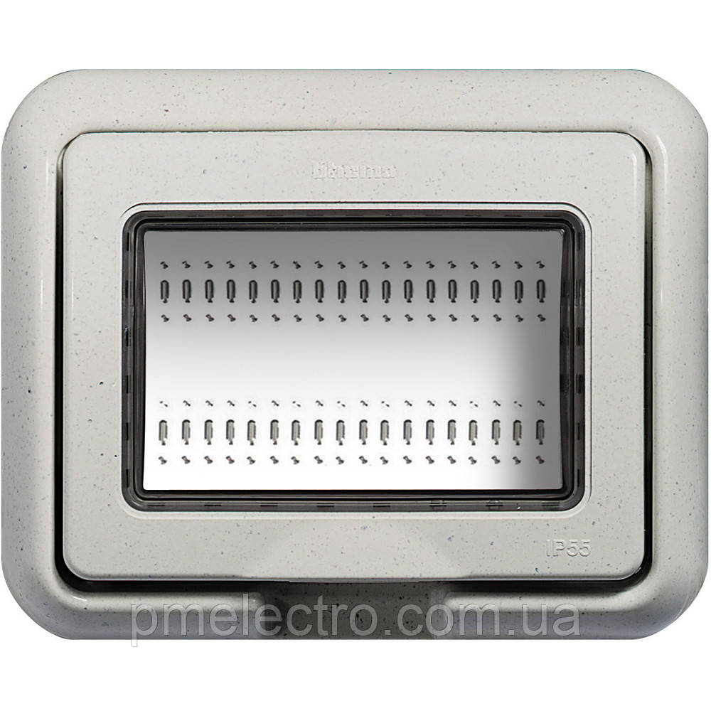 Вологозахисна кришка IP55, 3-модуля, Білий, Legrand Bticino LivingLight, IDROBOX 24603N