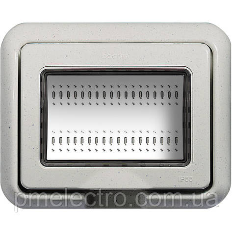 Вологозахисна кришка IP55, 3-модуля, Білий, Legrand Bticino LivingLight, IDROBOX 24603N, фото 1