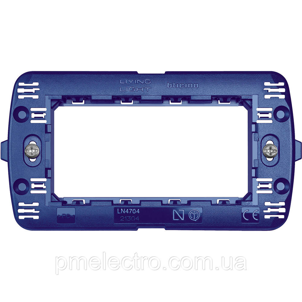 Суппорт, монтаж на гвинтах, 4 модулі, Legrand Bticino LivingLight, LN4704