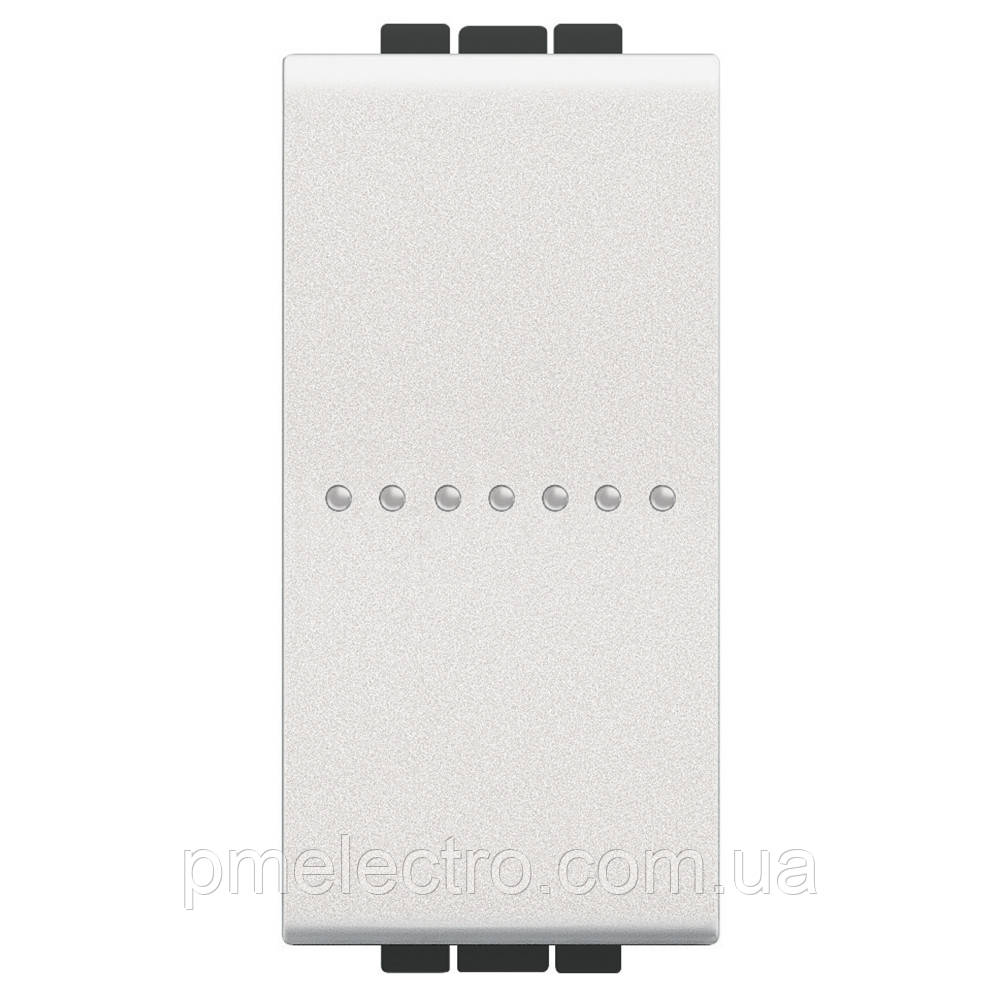 Вимикач Axial з автоматичними клемами, 1 модуль, Білий, Legrand Bticino LivingLight, N4051AN