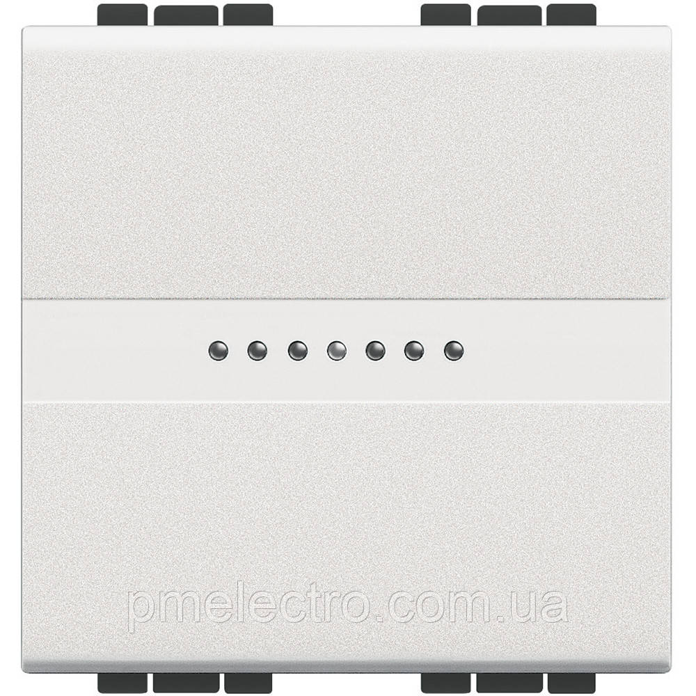 Вимикач Axial з автоматичними клемами, 2 модулі, Білий, Legrand Bticino LivingLight, N4051M2AN
