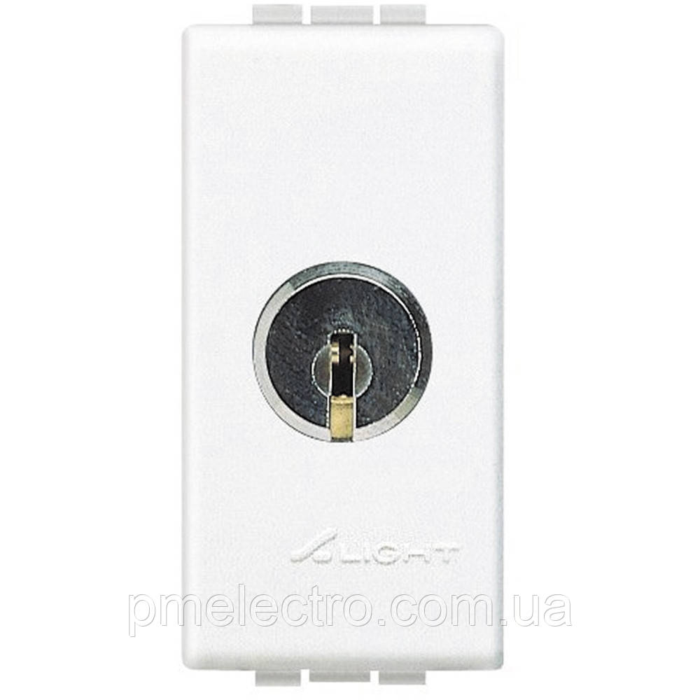 Перемикач на два напрями з ключем, 1P, 16 А, 250 В, Білий, Legrand Bticino LivingLight, N4022