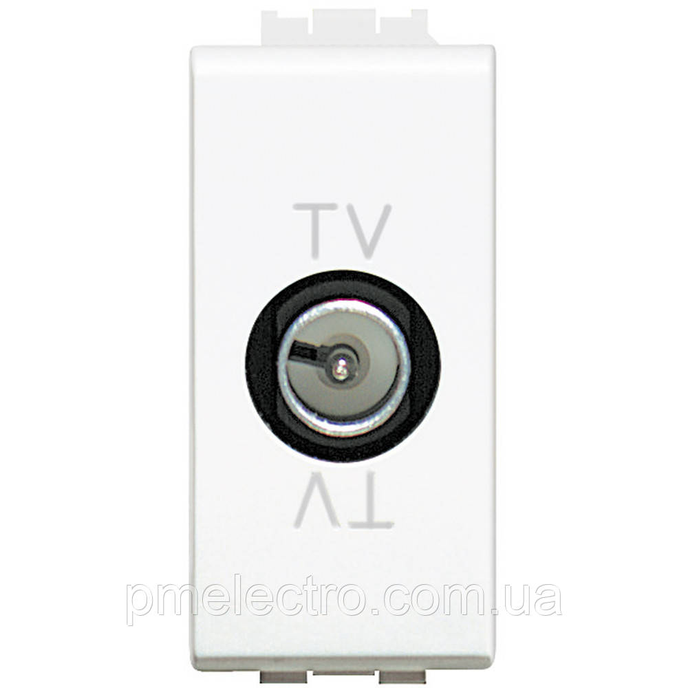 Розетка TV віконна, 1 модуль, Білий, Legrand Bticino LivingLight, N4202D