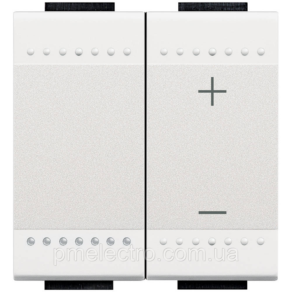 Світлорегулятор кнопковий, 1-10 В, 40-600 ВА, 40 мА, 2 модулі, Legrand Bticino LivingLight, n4410n