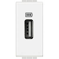 Розетка USB, 5 В = 1100 мА, 1 модуль, Білий, Legrand Bticino LivingLight, N4285C1