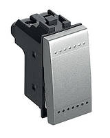 Вимикач із гвинтовими клемами, 1 модуль, Алюміній, Legrand Bticino LivingLight, NT4001N