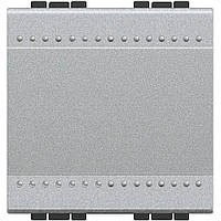 Перемикач на два напрями, 2 модулі, Алюміній, Legrand Bticino LivingLight, NT4003M2N