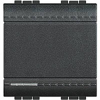 Вимикач із гвинтовими клемами, 2 модулі, Антрацит, Legrand Bticino LivingLight, L4001M2N