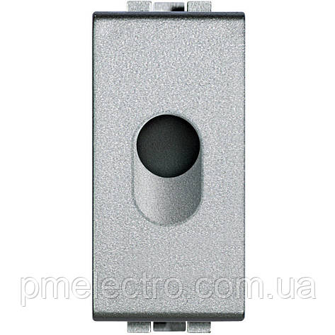 Заглушка з отвором 9 мм, 1 модуль, Алюміній, Legrand Bticino LivingLight, NT4953, фото 1