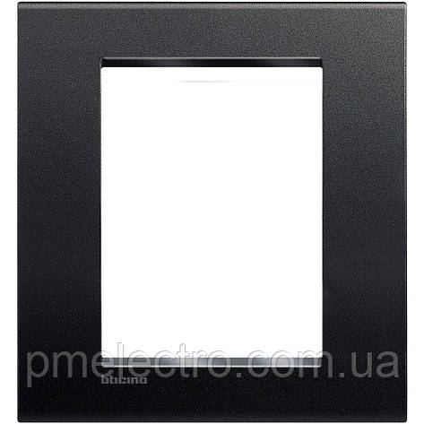 Рамка прямокутна 3+3-модуль, Антрацит, Legrand Bticino LivingLight, LNA4826AR, фото 1