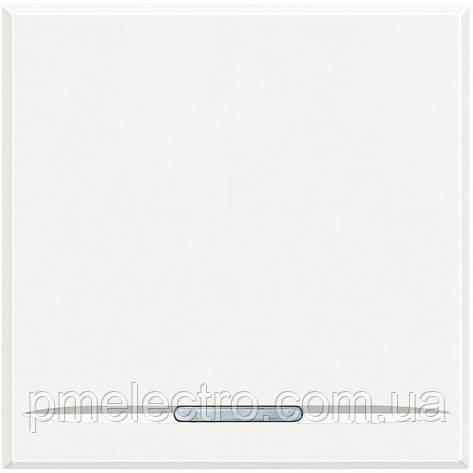 Кнопка з гвинтовими клемами, 2 модулі, Білий, Legrand Bticino Axolute, HD4055M2, фото 1