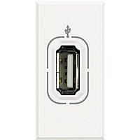 Роз'єм USB, 1 модуль, Білий, Legrand Bticino Axolute, HD4285