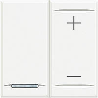 Світлорегулятор універсальний, кнопковий, 400 Вт, 2 модулі, Білий, Legrand Bticino Axolute, HD4411