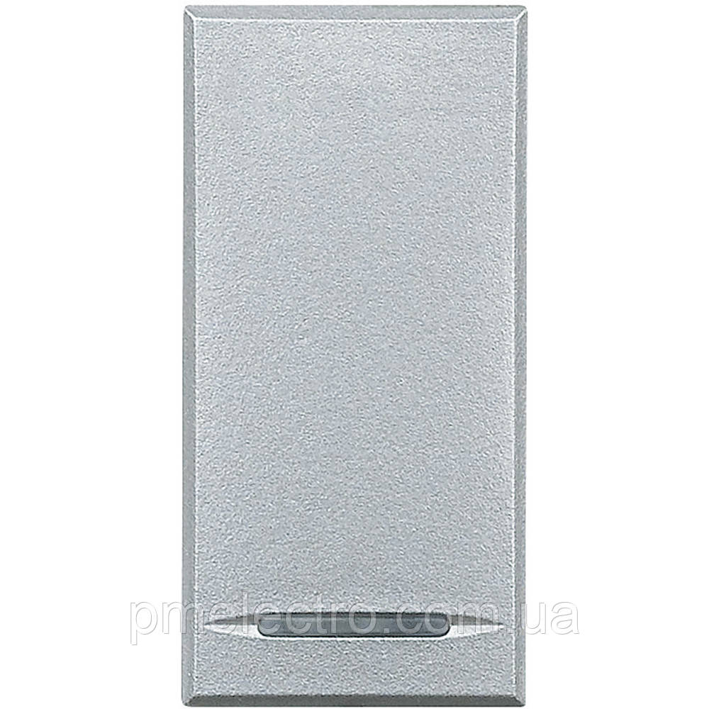 Кнопка з гвинтовими клемами, 1 модуль, Алюміній, Legrand Bticino Axolute, HC4055