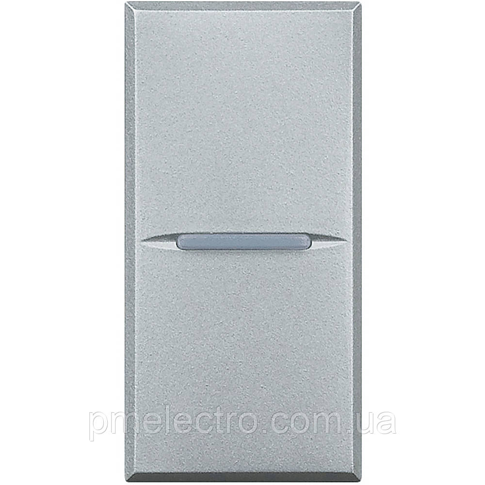 Перемикач проміжний Axial, 1 модуль, Алюміній, Legrand Bticino Axolute, HC4004