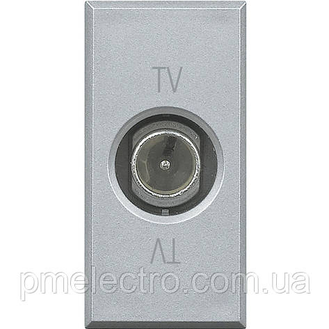 Розетка TV для схеми «зірка», 1 модуль, Алюміній, Legrand Bticino Axolute, HC4202D, фото 1
