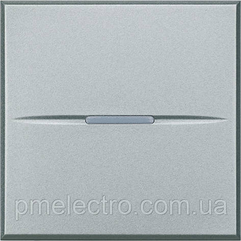 Вимикач Axial з гвинтовими клемами, 2 модулі, алюміній, Legrand Bticino Axolute, HC4001M2N, фото 1