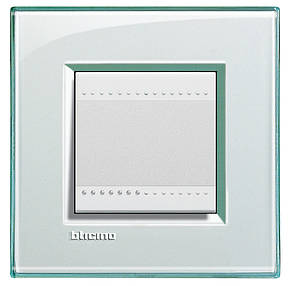Прямокутна Рамка 1 - пост, Морська вода, Legrand Bticino LivingLight, LNA4802KA, фото 3
