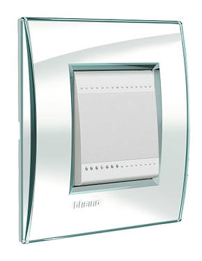 Прямокутна Рамка 1 - пост, Морська вода, Legrand Bticino LivingLight, LNA4802KA, фото 4