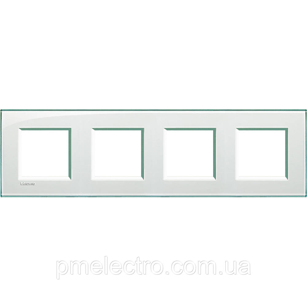 Рамка прямокутна 4-поста, Морська вода, Legrand Bticino LivingLight, LNA4802M4KA