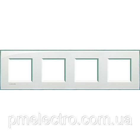 Рамка прямокутна 4-поста, Морська вода, Legrand Bticino LivingLight, LNA4802M4KA, фото 1