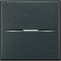 Вимикач Axial з гвинтовими клемами, 2 модулі, Антрацит, Legrand Bticino Axolute, HS4001M2N