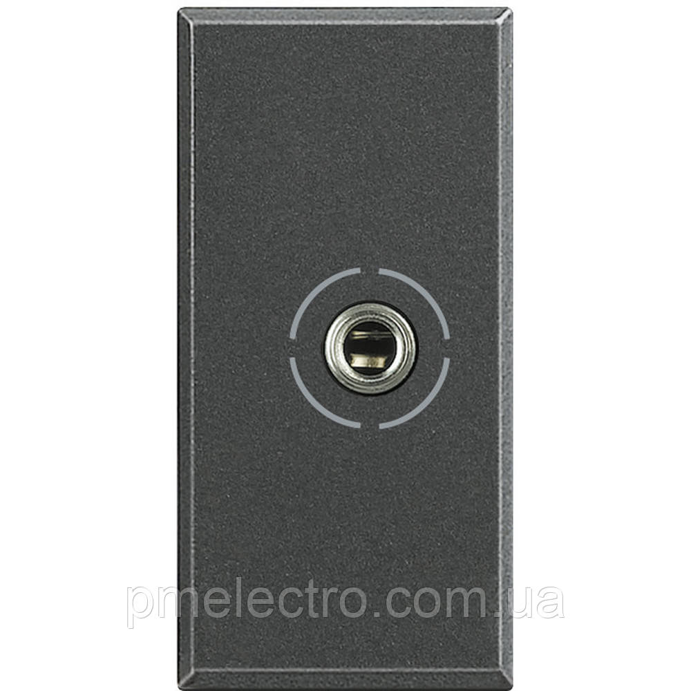 Роз'єм аудіо Jack 3,5, 1 модуль, Антрацит, Legrand Bticino Axolute, HS4280