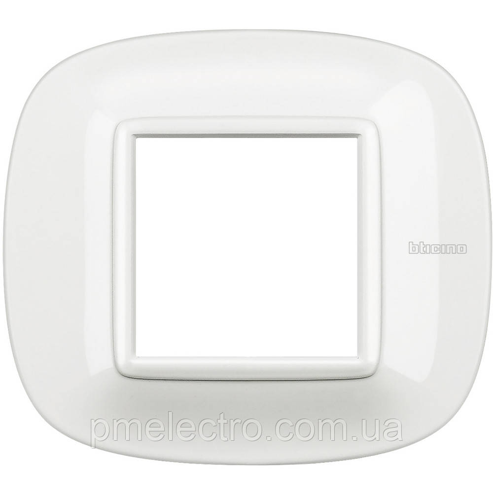 Рамка овальна 2 — модуля, Білий, Legrand Bticino Axolute, HB4802HD