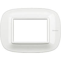 Рамка овальна 3 — модуля, Білий, Legrand Bticino Axolute, HB4803HD